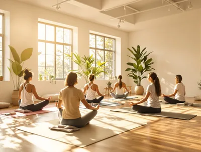 Holistic yoga session